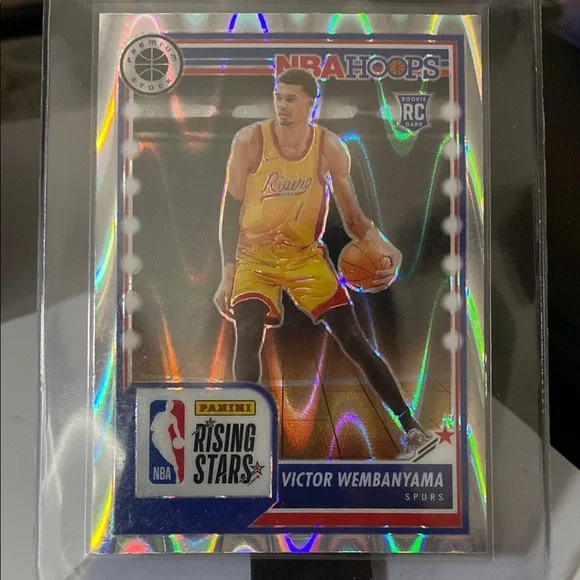 Victor Wembanyama NBA Hoops Rookie Card Rare Parallel - Picture 1 of 2